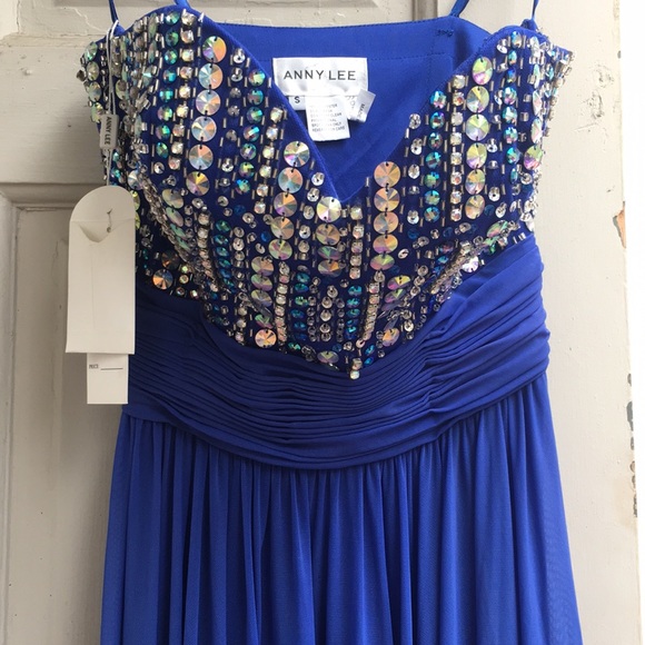 Rhinestone Blue Dresses